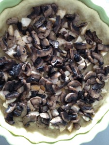 Tarte poulet et champignons