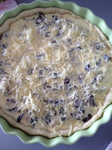 Tarte poulet et champignons