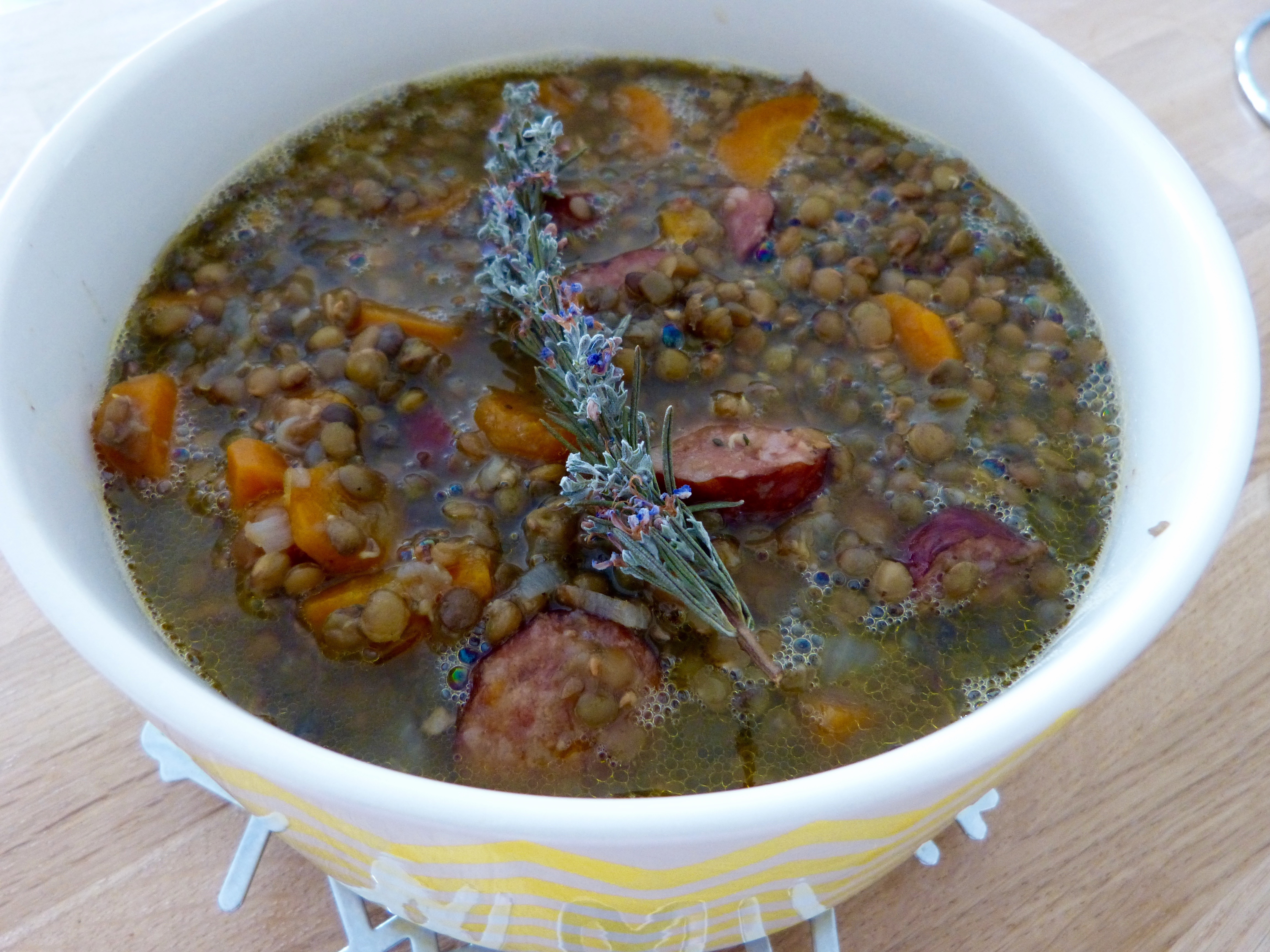 Lentilles aux saucisses de Montbéliard