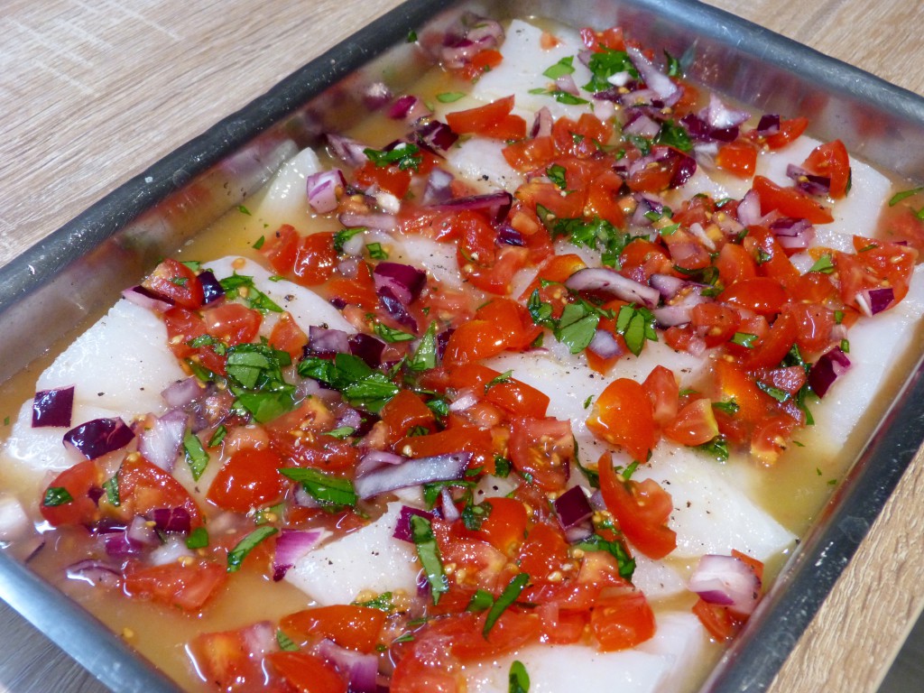 Flétan en sauce coco et agrumes