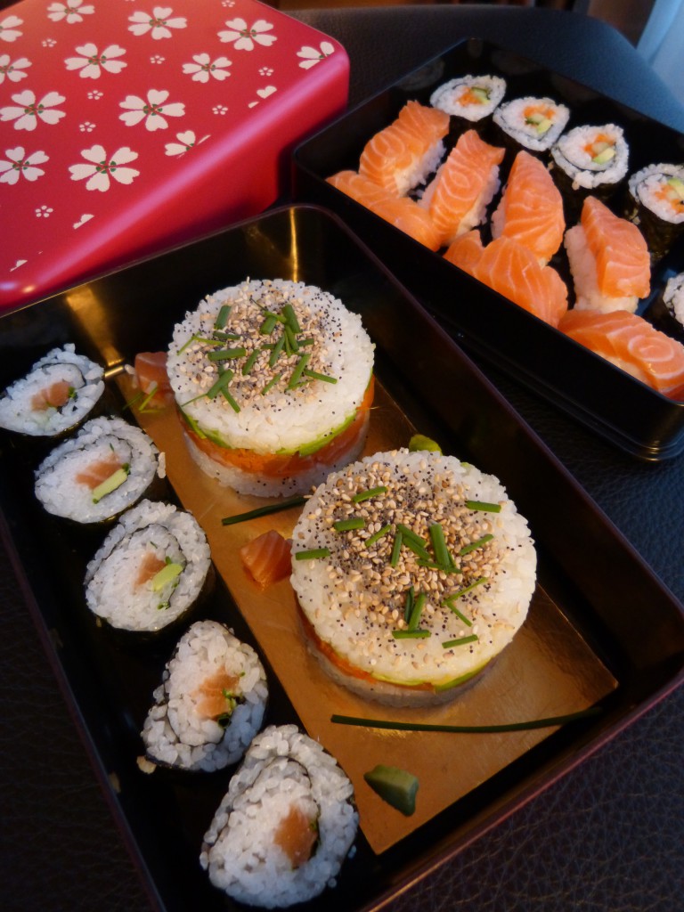 Chirashi façon Burger, sushis et makis