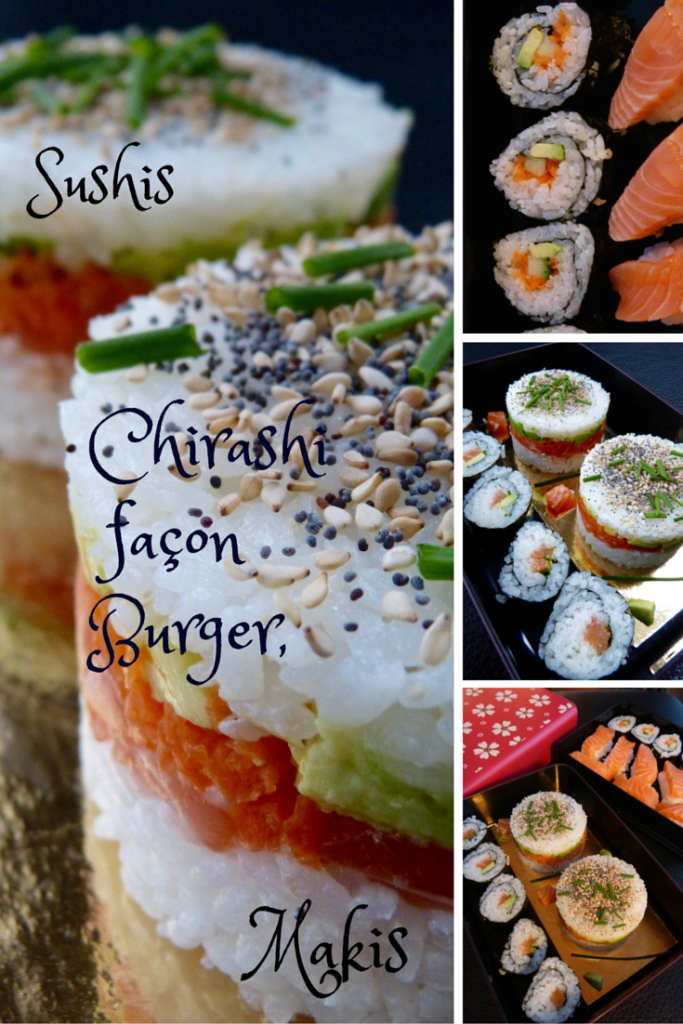 Chirashi façon Burger, sushis et makis