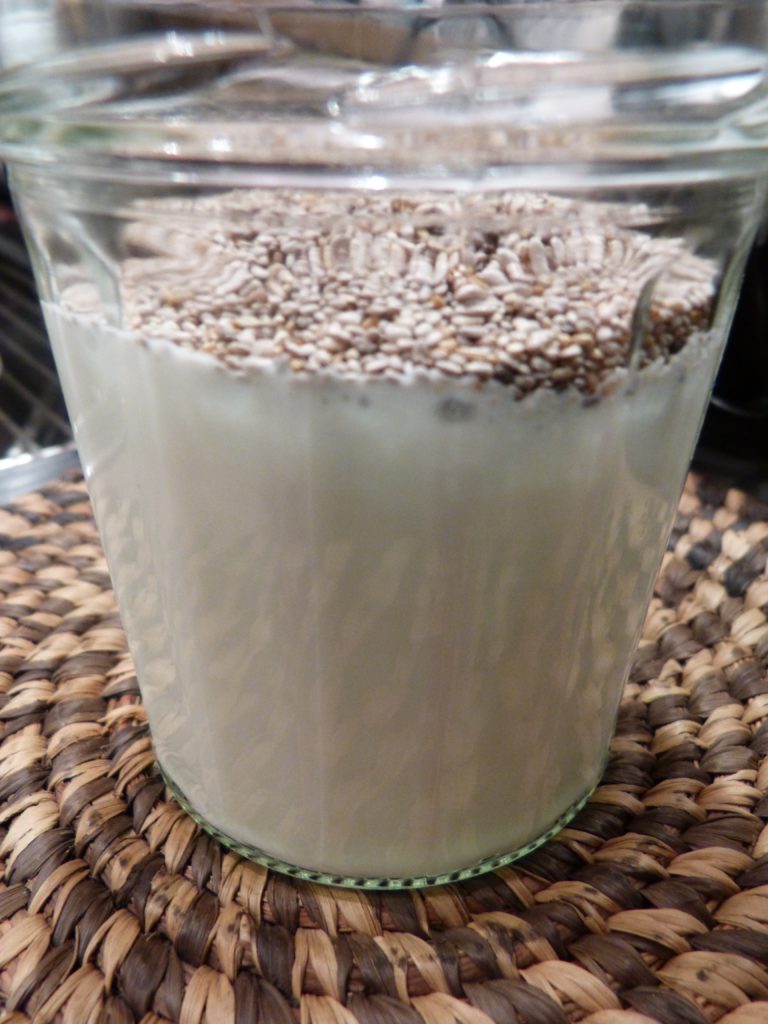 Chocolate chia seeds pudding