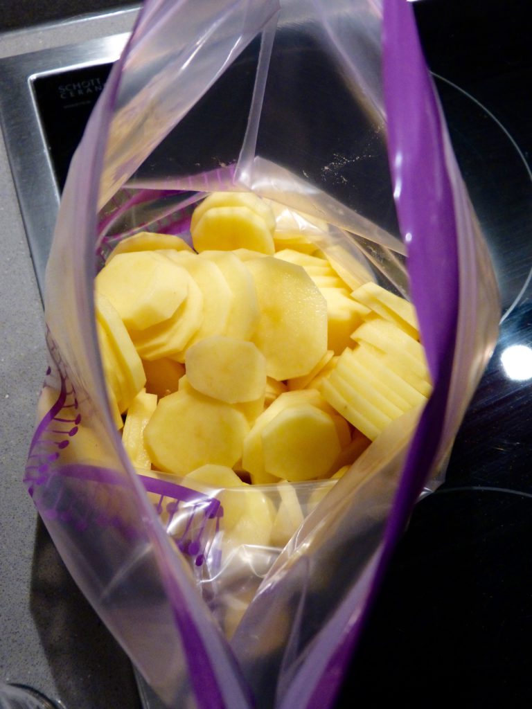 Chips de pommes de terre croustillantes au four